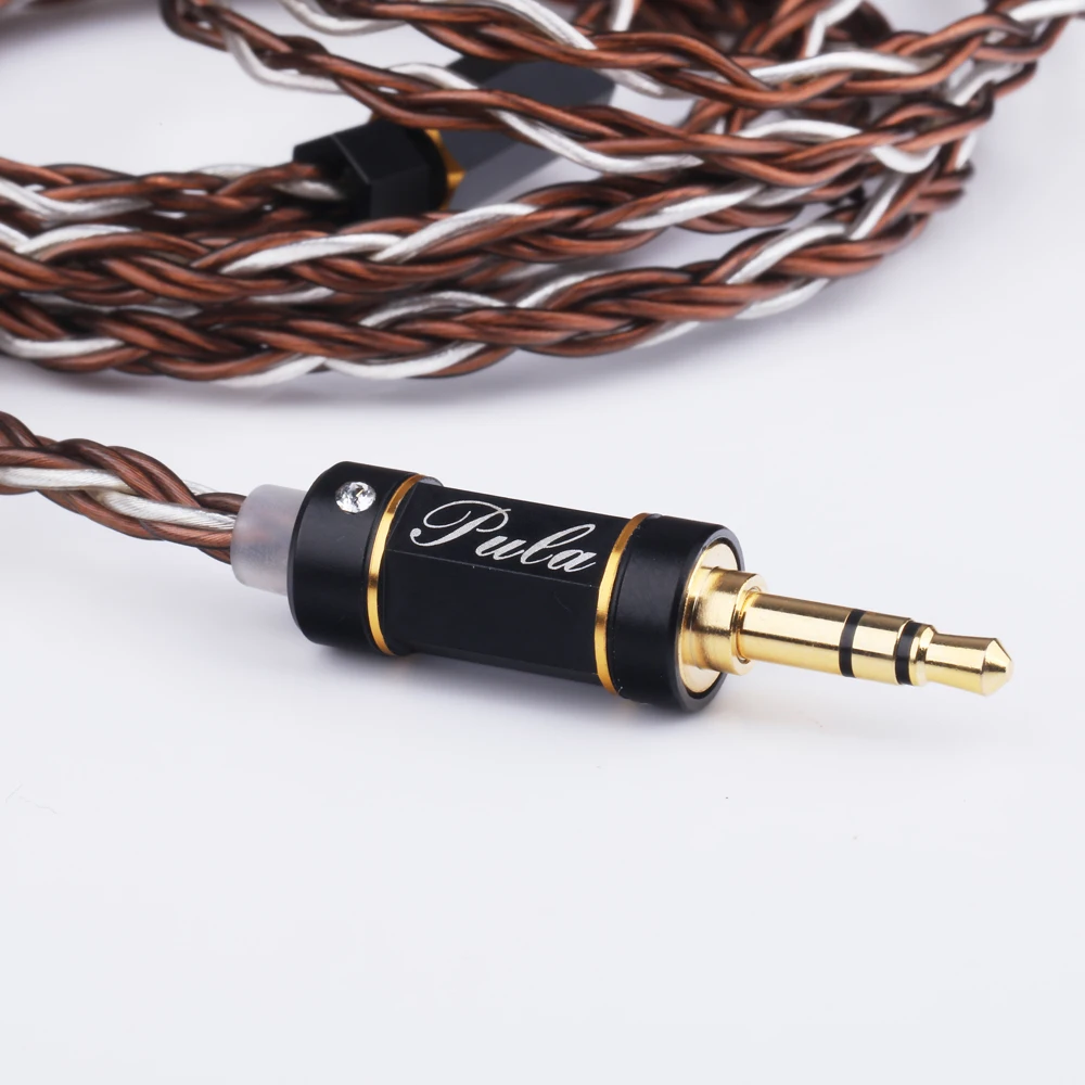 8 strands, 16 coresGuhe 6NOCC+OFC headphone upgrade cable MMCX 0.78 dual pin 2.5mm 3.5mm 4.4mm balanced upgrade cableHIFI IEM