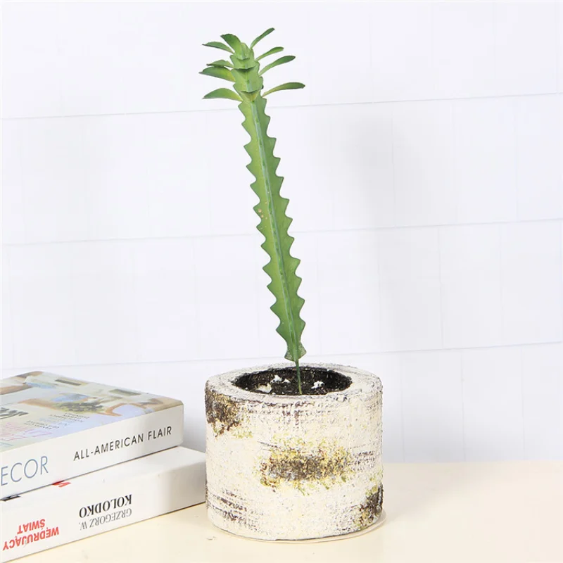 Simulation Cactus Fake Meat Succulent Plant Combination Pot Handmade Diy Micro Landscape Mini Green Plant Decoration Accessories