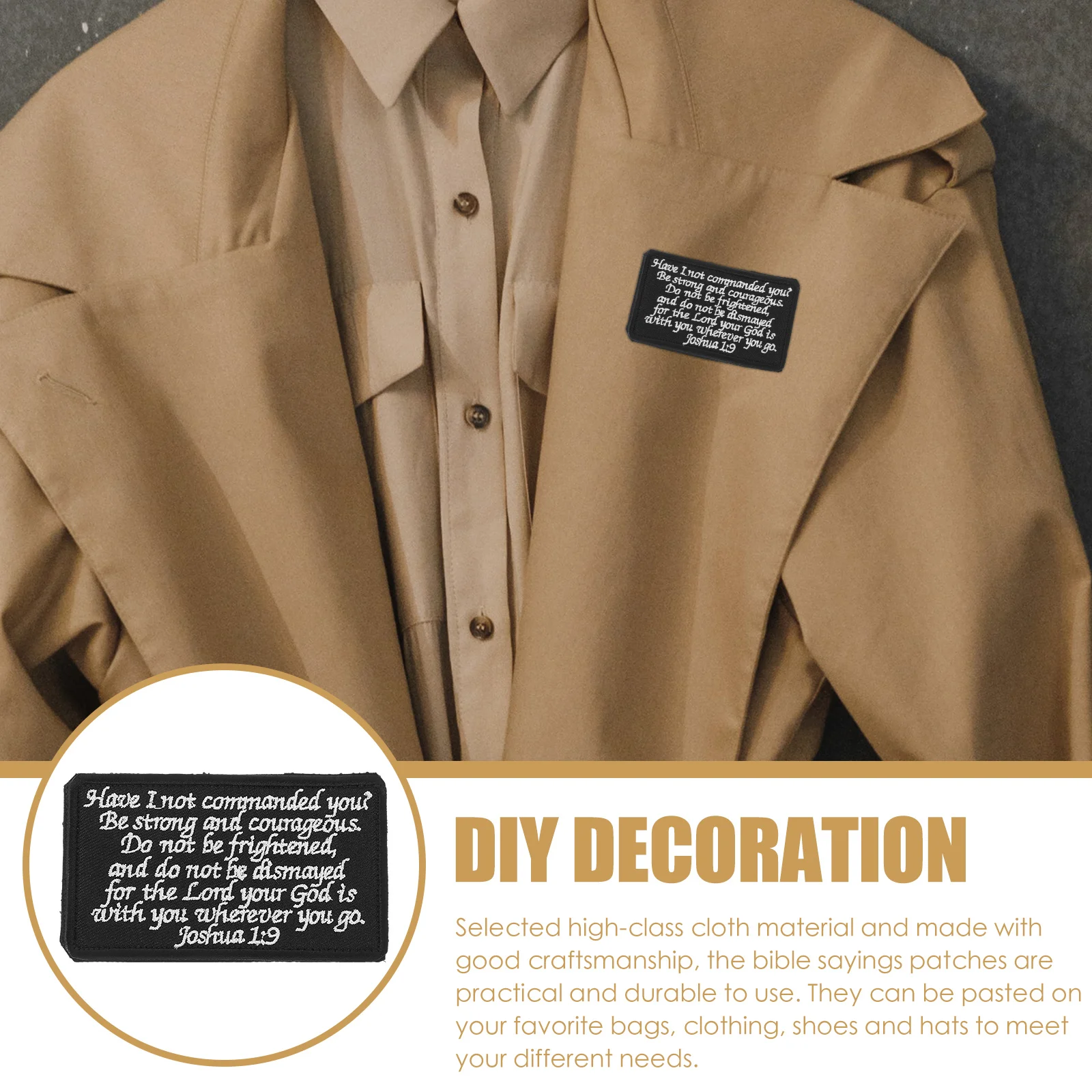

Embroidered Patches for Clothing Repair DIY Decorations Armb s Bible Stickers Jeans Fixes Adhesive Material