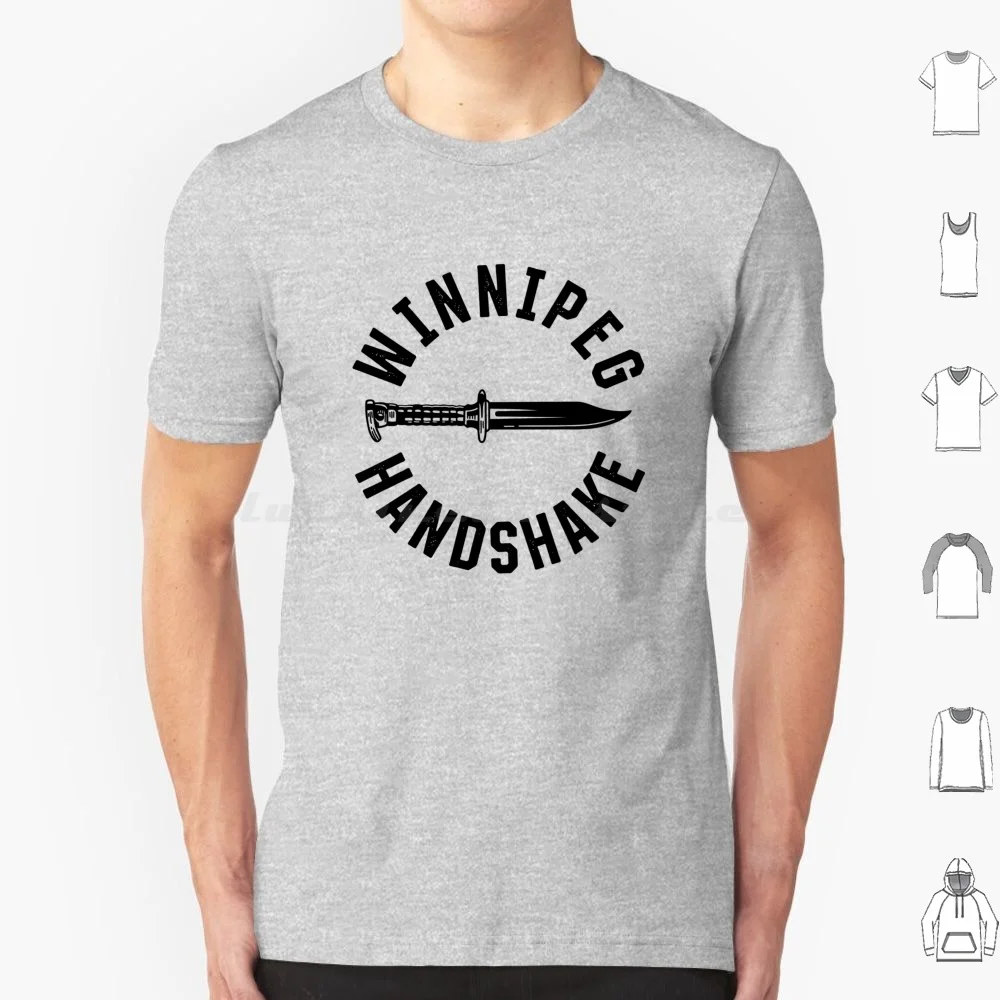 

Футболка Winnipeg Handshake, большой размер, 100% хлопок, Winnipeg Knife Slurpee, холодный рукопожатие, колышек, город, забавный Stab Stabby