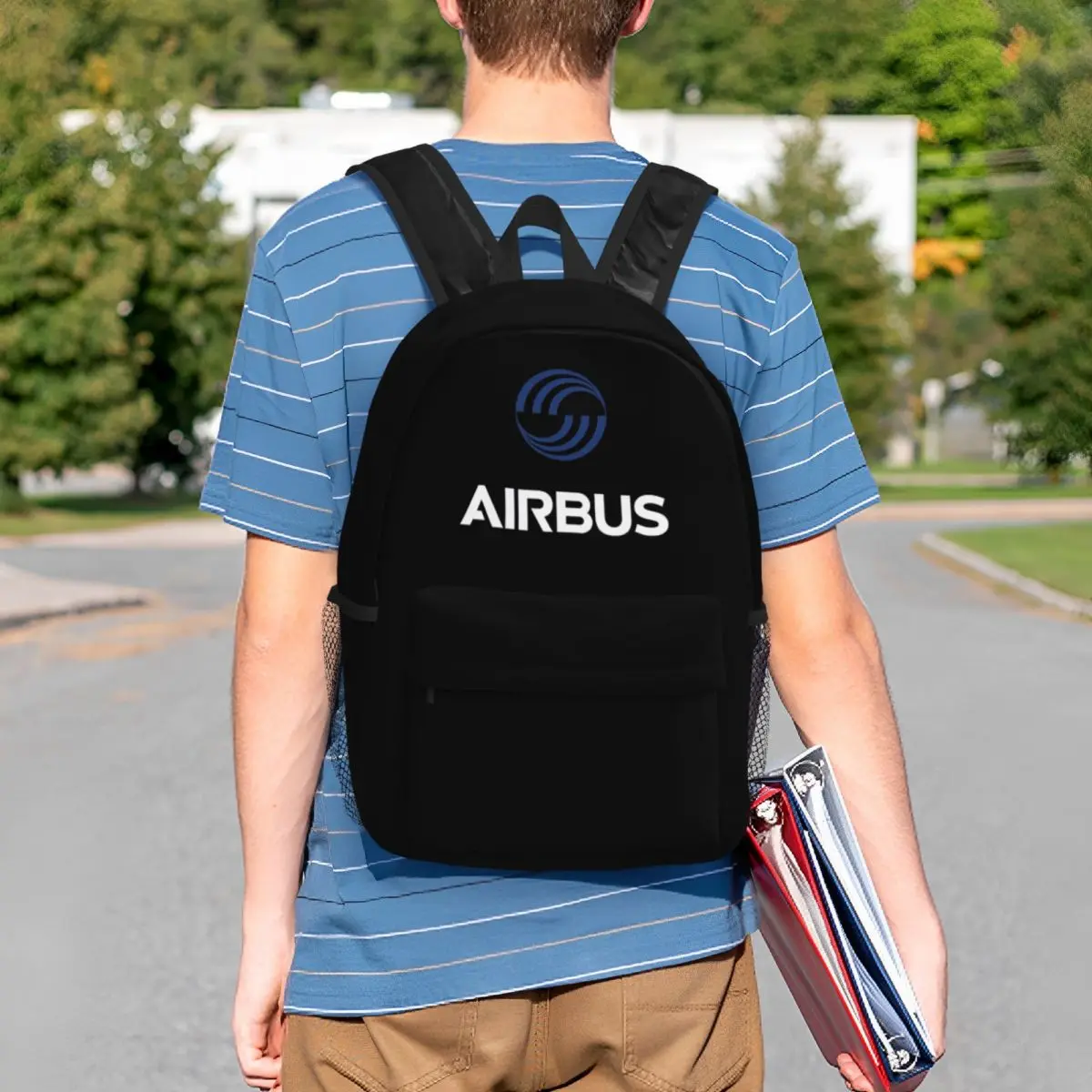 Airbus Logo School Backpack School Travel Bags Laptop Zipper For Students Bags