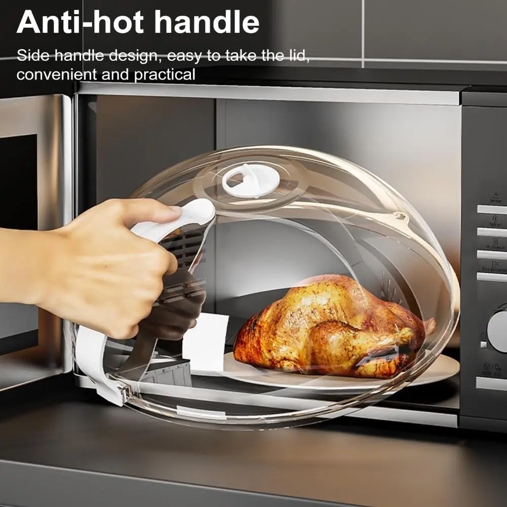 

Microwave Splash Cover Heat-Resistant Splatter Cover BPA-Free Transparent Lid with Adjustable Vent & Cool-Touch Handles