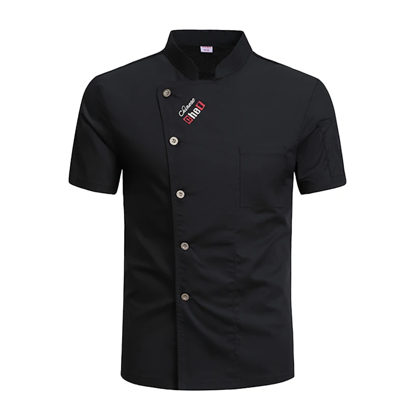 Uniforme de serviço de comida do chef, roupa de garçom masculino, cozinheiro roupas de trabalho, verão, legal