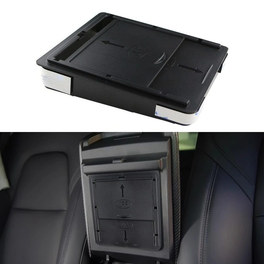 Car Hidden Storage Box for Tesla Model 3 Y Mode3 Modely Center Console Concealed Organizer Armrest Tray Interior Accessories