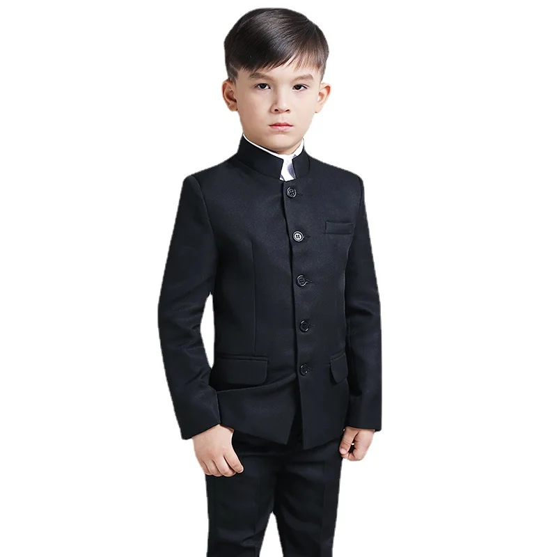 

New Arrival Kids Suit Boys For Wedding Suit Style Children Formal Mandarin Collar High Quality Fashion Plus Size 3-8 9 10 12 14