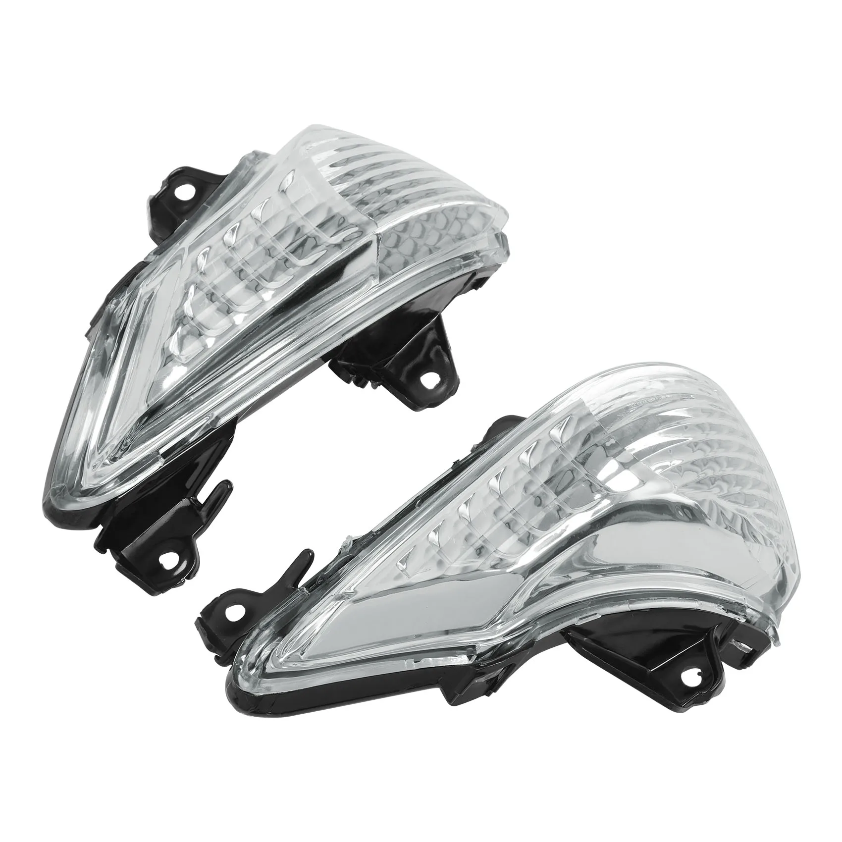 Motorcycle Front Turn Indicator Signal Winker For Kawasaki ER6N ER6F ER6R 2009-2011 2010 Black/Clear/Orange Lens