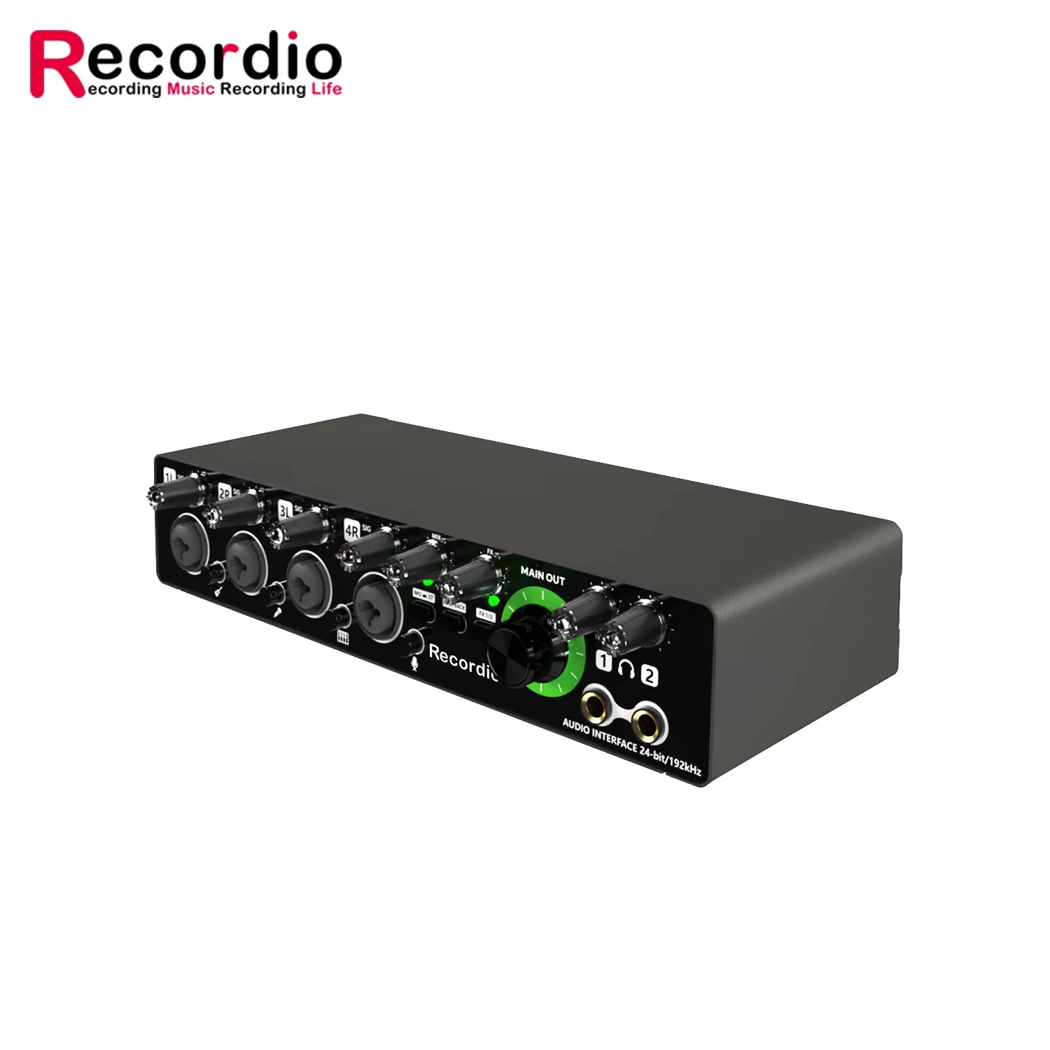 GAX-MD44 Hot Selling MD44 4 Input and 2 output 24Bit 192Hkz Audio Interface And USB Sound Card For Studio Live Recording