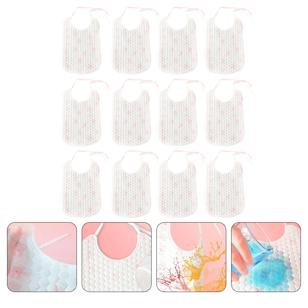 32Pcs Waterproof Baby Bibs Disposable Infant Bib for Feeding Portable Lunch Eating Bib No Wash Needed Kids Drool Towel