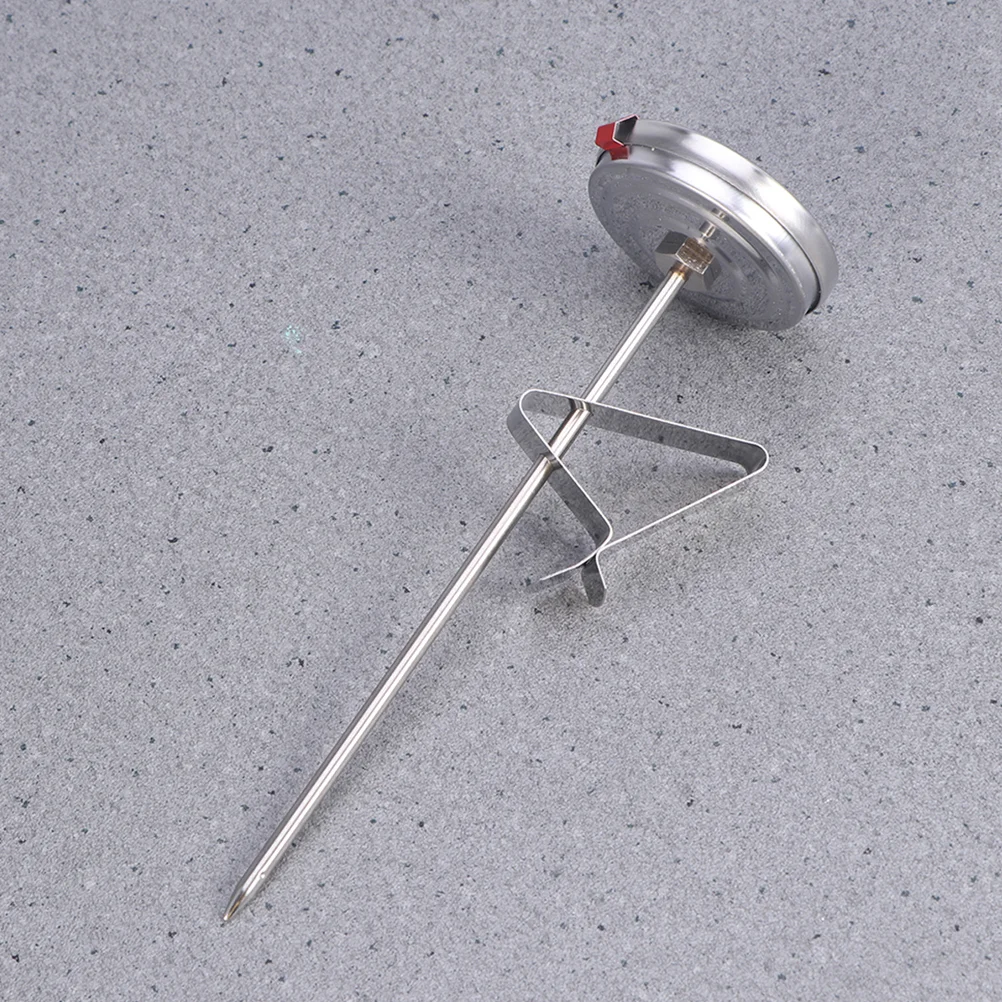 2 Pcs Stainless Steel Thermometer Frying Milk Frothing with Probe and Clip Fried