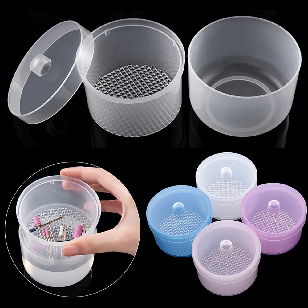 Nail Art Drill Bits Sterilizer Disinfection Box Manicure Storage Case Grinding Head Clipper Tweezers Accessories Cleaning Tools