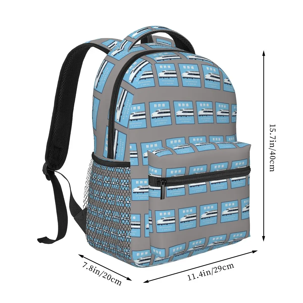 Japanese Shinkansen Bullet Trains Student Backpack School Bag Hiking Travel Daypack for Boys Girls Fashion Bookbag Shoulder Bags