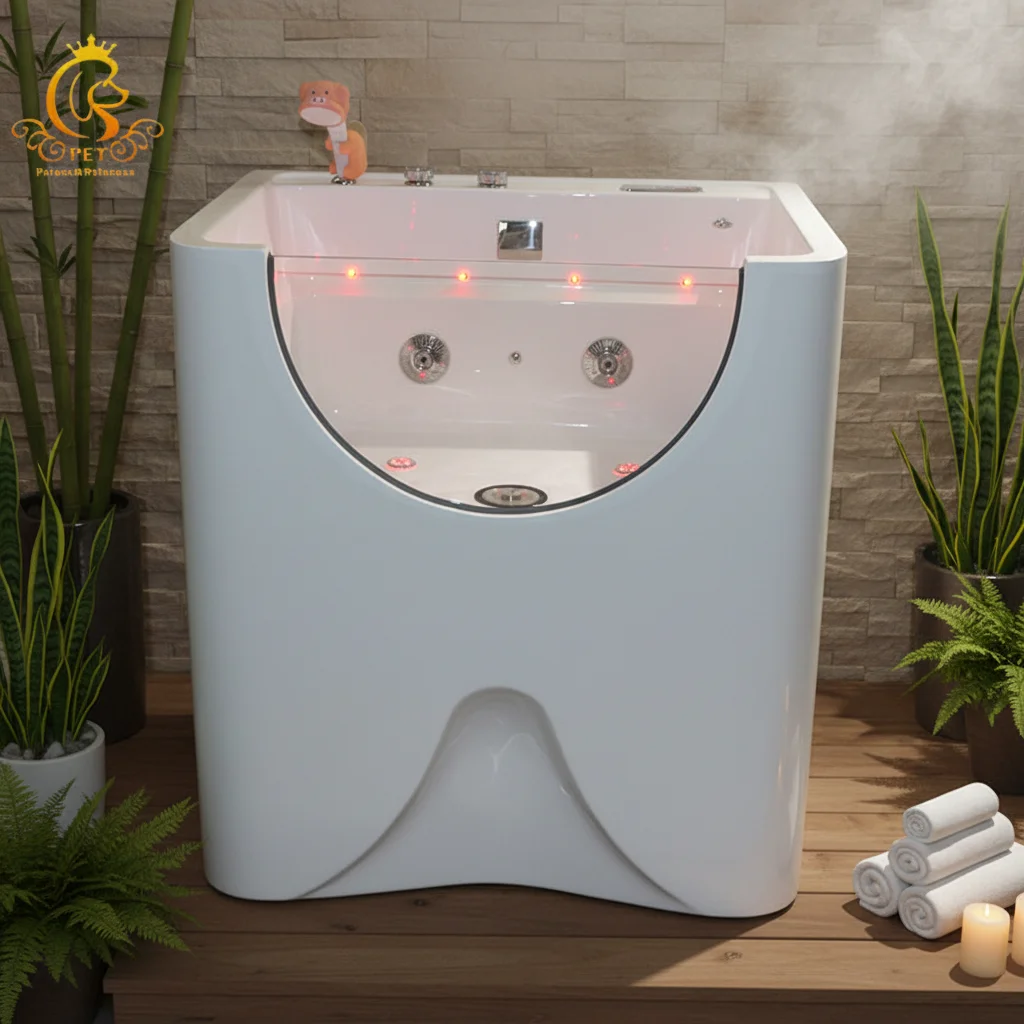 

Ванна для животных EUR PET из акрила с озоном для груминг-салонов, для мытья кошек и собак мелких и средних пород, с функцией джакузи