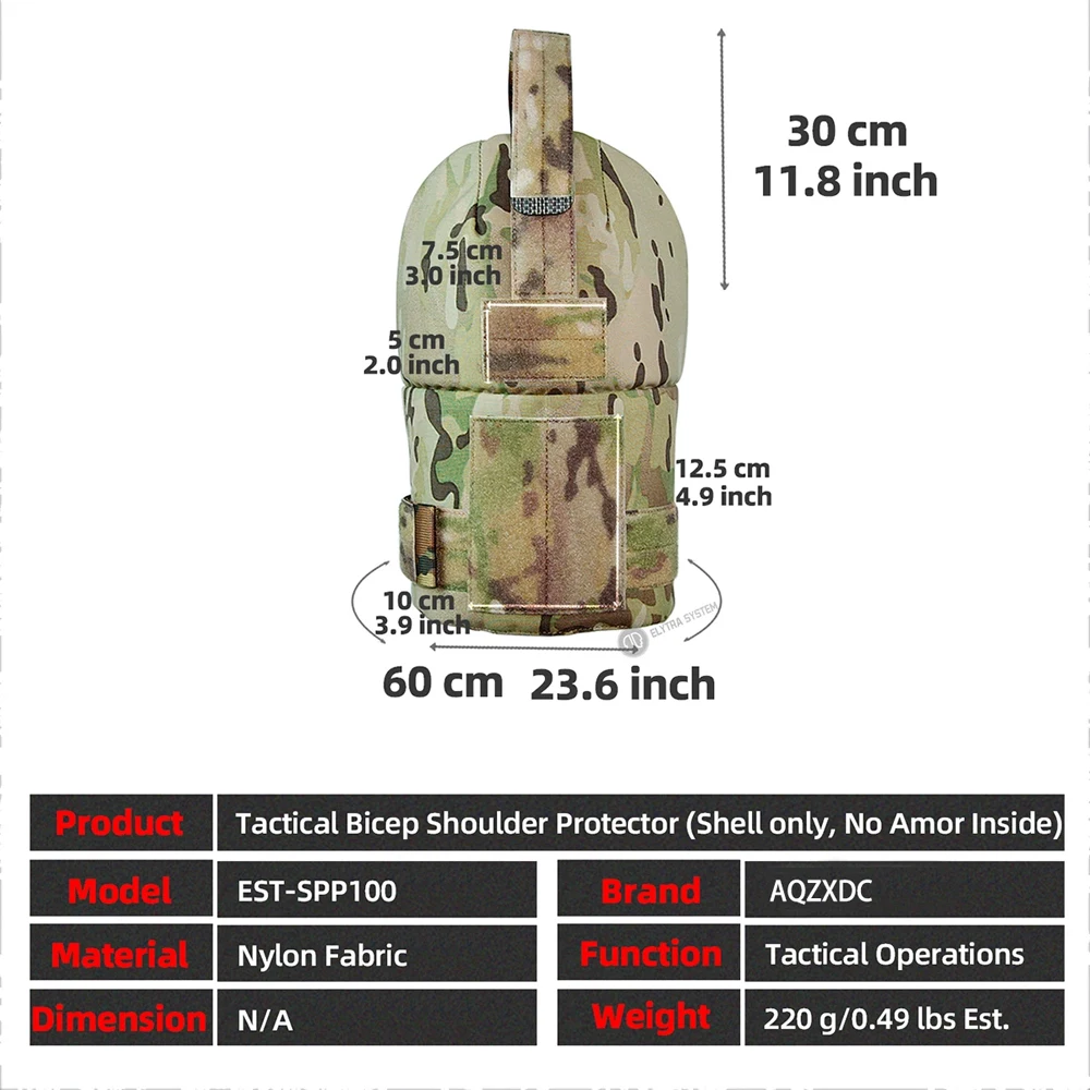 

Outdoor Tactical Shoulder Armor Pads Vest Accessories Hunting Equipment Expandable Detachable Adjustable Protective Gear
