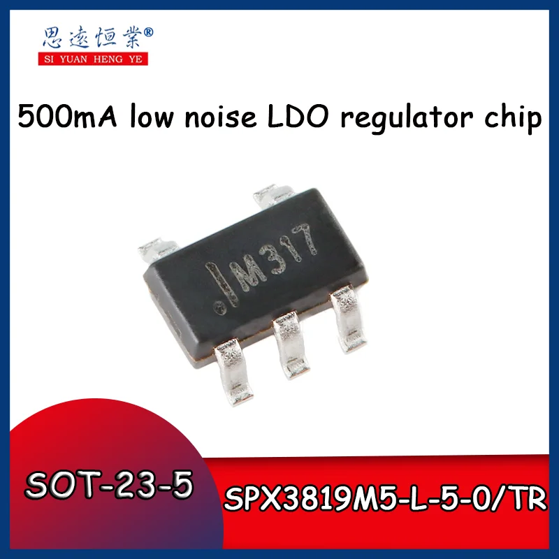 10pcs Original authentic SPX3819M5-L-5-0/TR SOT-23-5 500mA low noise LDO regulator chip