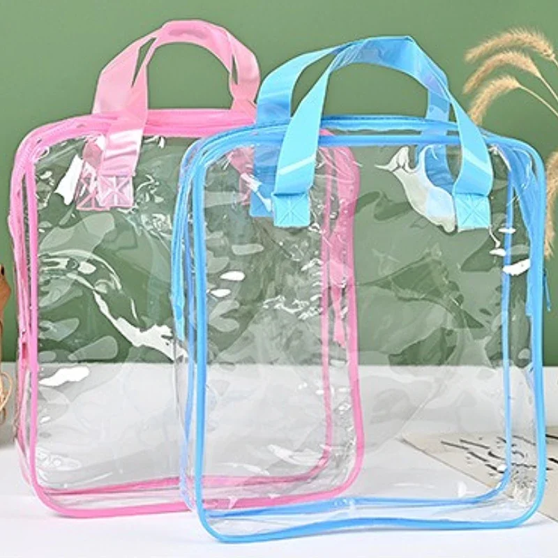 Waterproof Transparent PVC Bath Cosmetic Bag Women Make Up Case Travel Zipper Makeup Beauty Wash Organizer Toiletry Storage Kit