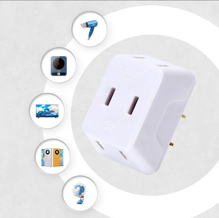 1/2/4PCS 3 In 1 Plugs Adapters Converters Chargers Adapters For Worldwide Travel With Overloads Protections