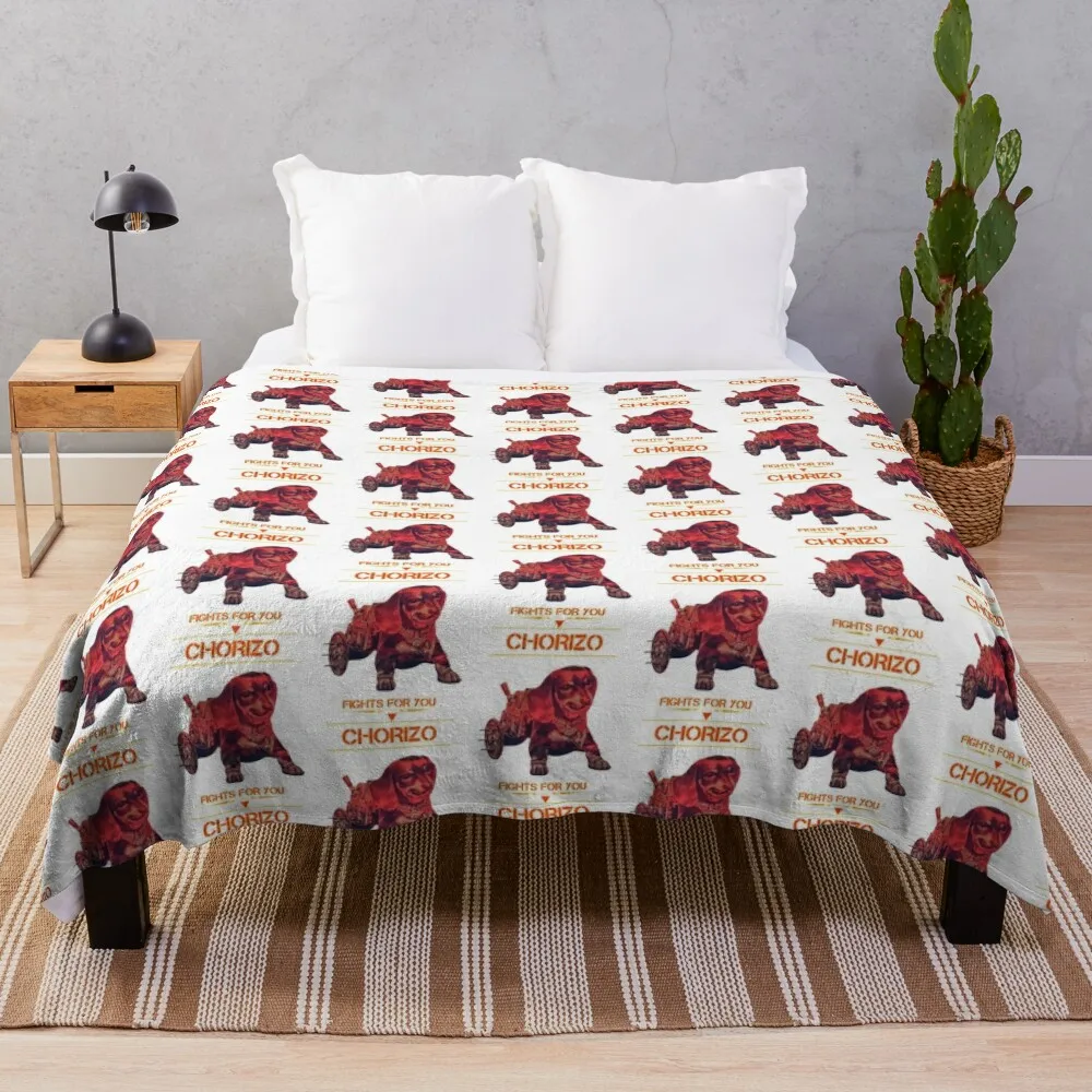 

Chorizo Fights For You Red Edition Throw Blanket Luxury Designer Blanket Blanket Fluffy anime