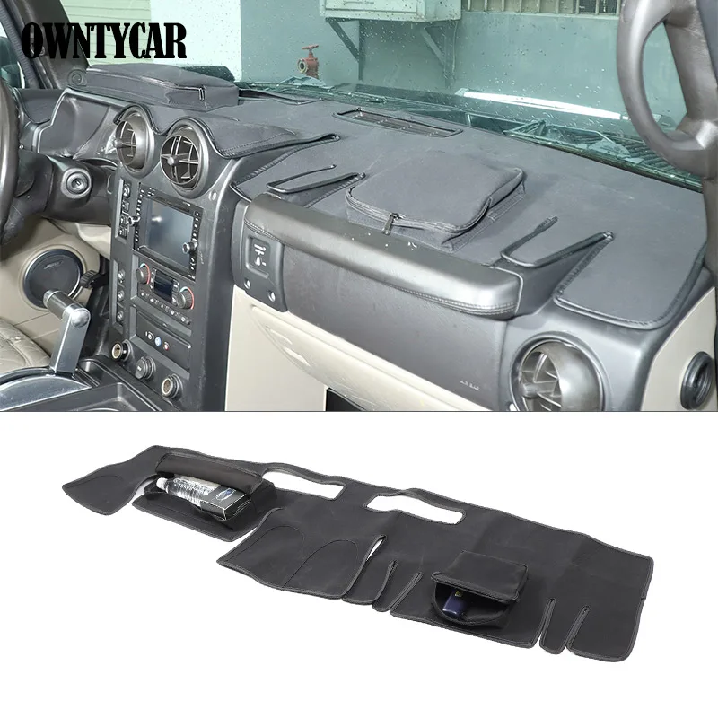 

For Hummer H2 H3 2003-2009 Car Dashboard Sunscreen Pad with Zipper Storage Bag Interior Car Accessories