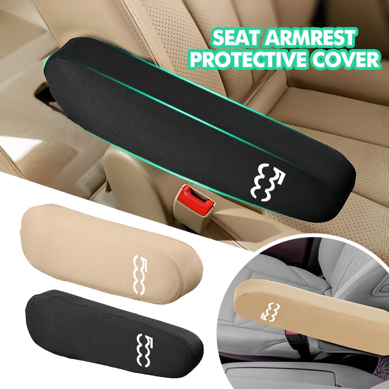 Car Seat Armrest Cover Soft Comfortable Elastic Cloth Accessories For Fiat Abarth FR 500 Punto Stilo Ducato Palio Bravo 500C