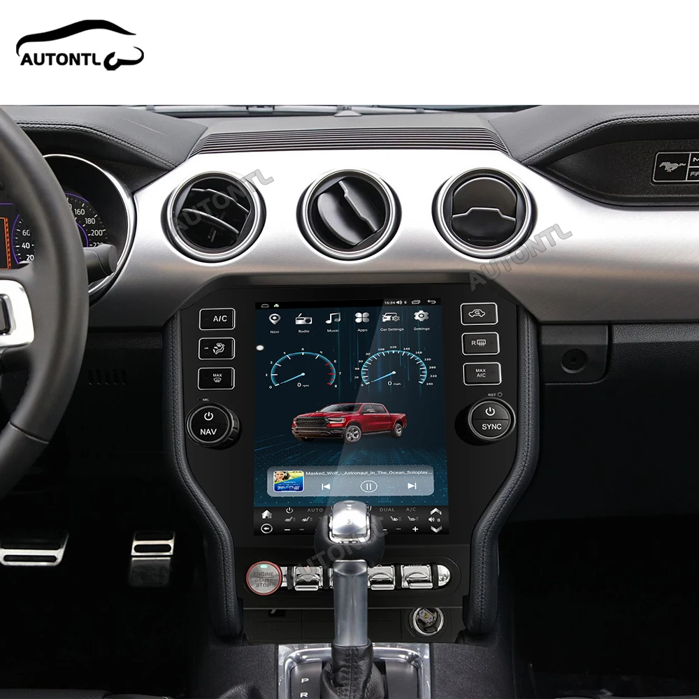 

12.1inch Tesla Style Android 13 Car Radio GPS Navigation Audio for Ford Mustang 2015-2020 Car Multimedia Stereo Player Car Video