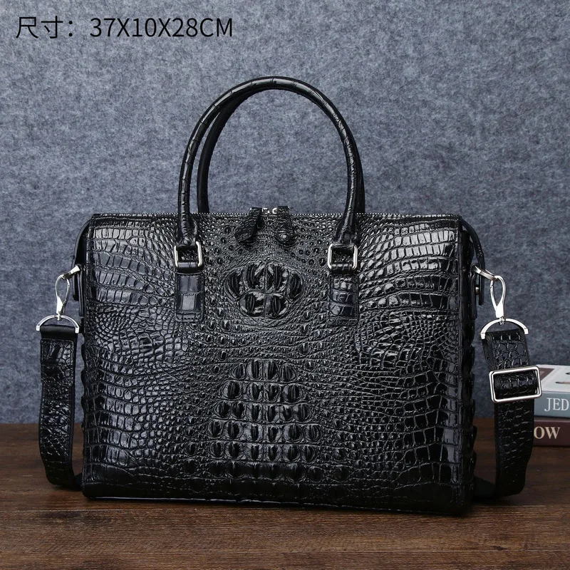 Men's Bag Crocodile Bone Pattern Briefcase Large Capacity File Business Computer Single Shoulder Diagonal Straddle сумка мужская