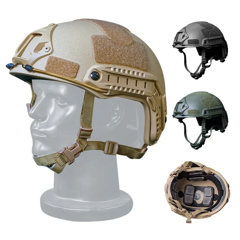 BOOIU خوذة تكتيكية سريعة MH خوذة تكتيكية 1.5 كجم خوذة من الألياف الزجاجية حماية النشاط الخارجي خوذة مكافحة الشغب السلامة للتدريب