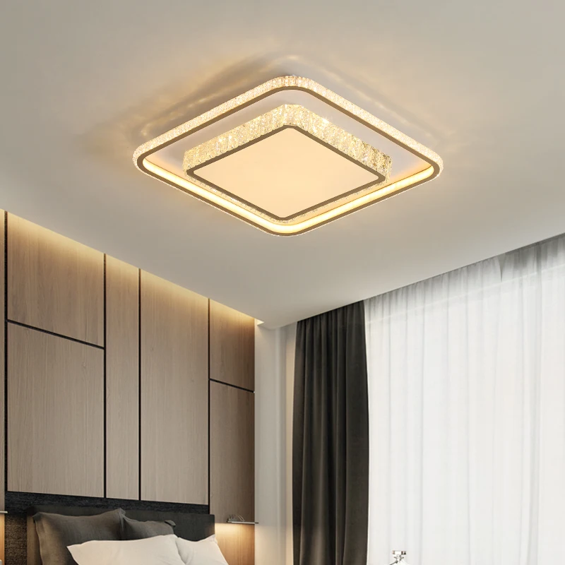 Modern Led Crystal Ceiling Lights New Style Living Room Bedroom Dining Room Ceiling Lamp Simple Home Indoor Decor Lighting Lamps