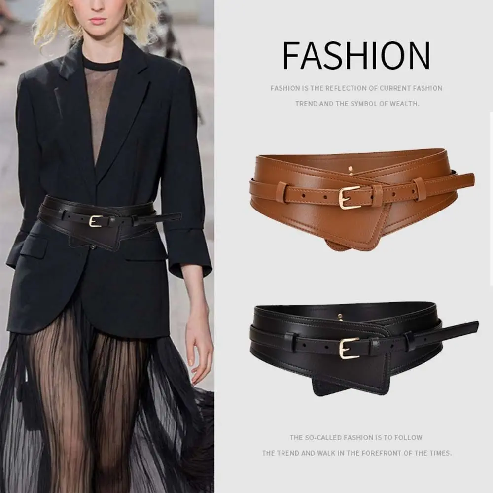 แฟชั่นผู้หญิงชุดกระโปรงเสื้อ Classic Elastic Corset หรูหราเข็มขัดขนาดใหญ่เข็มขัด Cummerbunds เข็มขัดหนัง