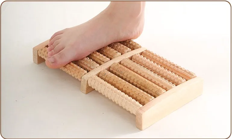 Anti Cellulite Pain Relief Foot Health Care Tools Raw Wooden Foot Massage Roller Relax Rest Relief Massager Spa Massager