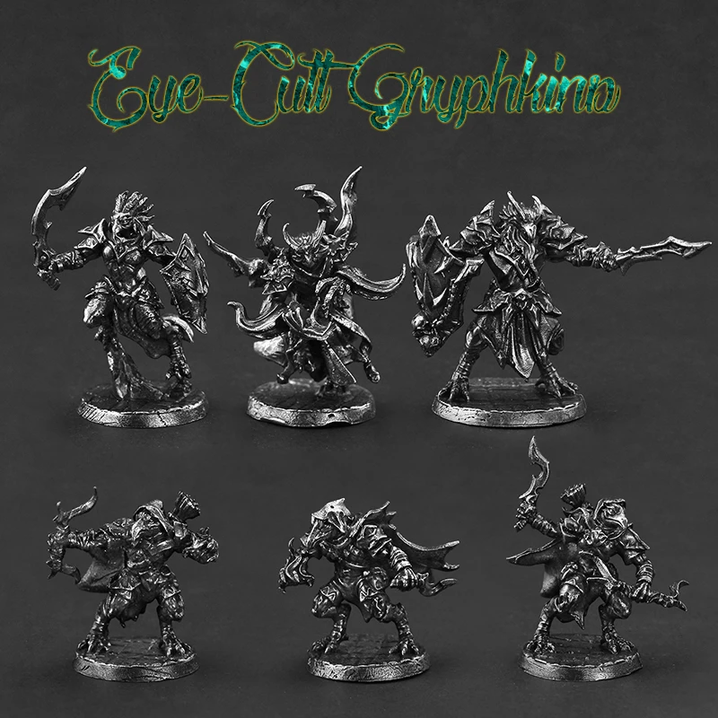 Metallo Evil Eye Griffon Guerriero Soldato Modello Action Figures Gioco da tavolo Pezzo Desktop Interni auto Accessori per ornamenti in miniatura