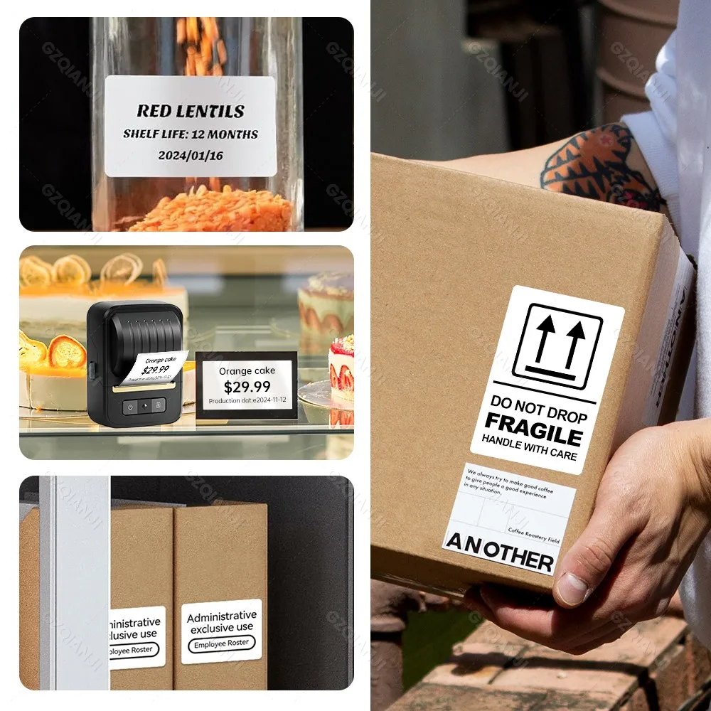 N20 50 مللي متر بلوتوث صغير طابعات ملصقات لاصقة طابعة حرارية صغيرة اللاسلكية صانع ملصقات الأكواد الشريطية للملابس المكتبية مثل B21 B1