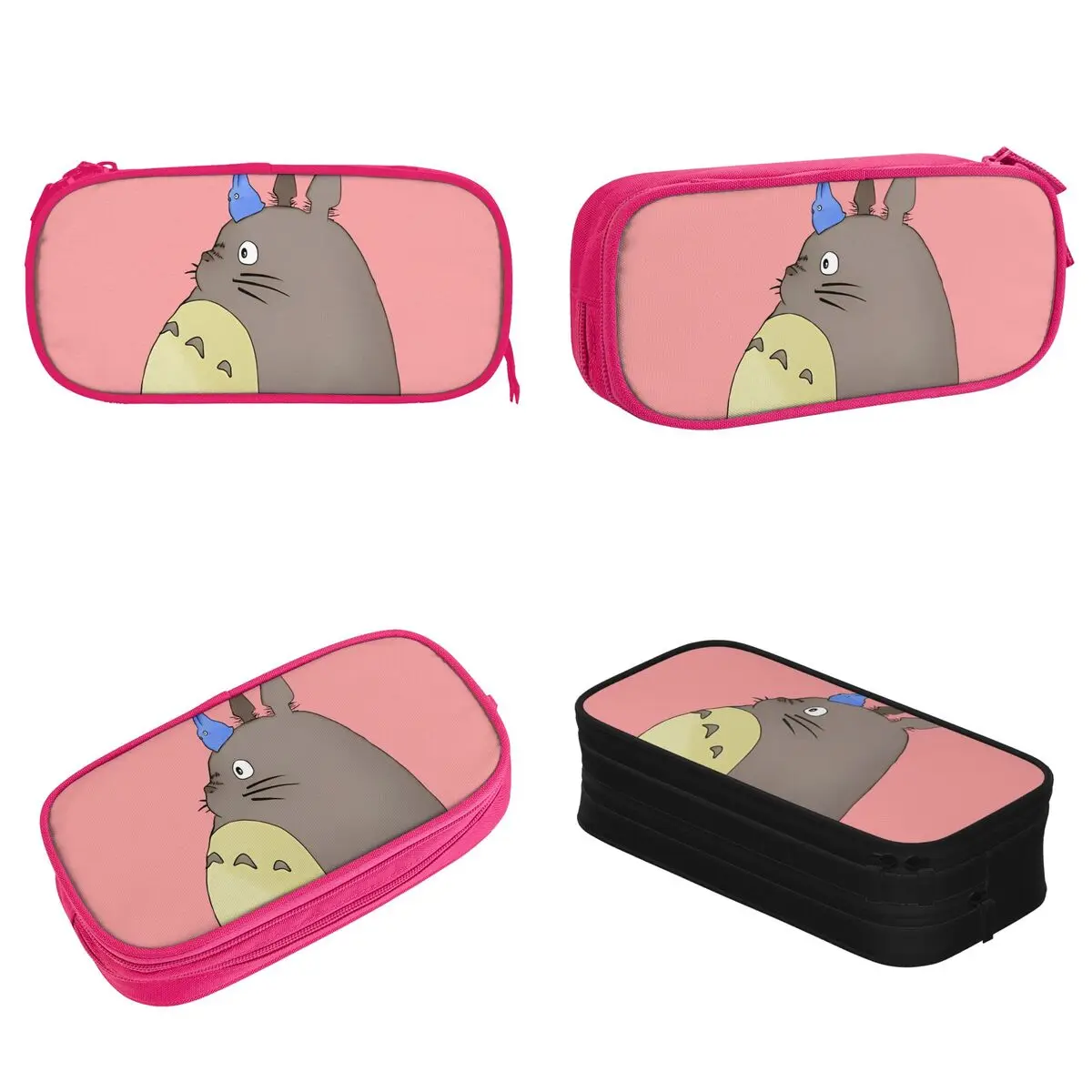 Kawaii T-TotoroS Pencil Case Cartoon Anime Pen Box Bag Girl Boy Large Storage School Supplies Cosmetic Pencil Pouch