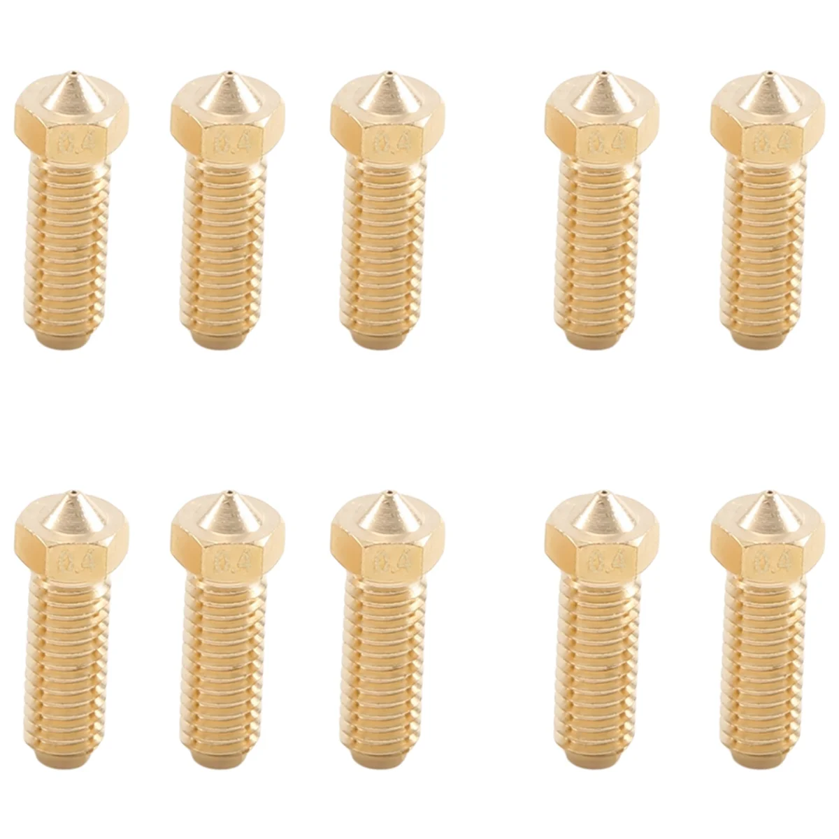 10Pcs Brass Nozzles for Anycubic Kobra 2 Nozzle 0.4mm High Flow Precision 1.75mm Filament 3D Printer