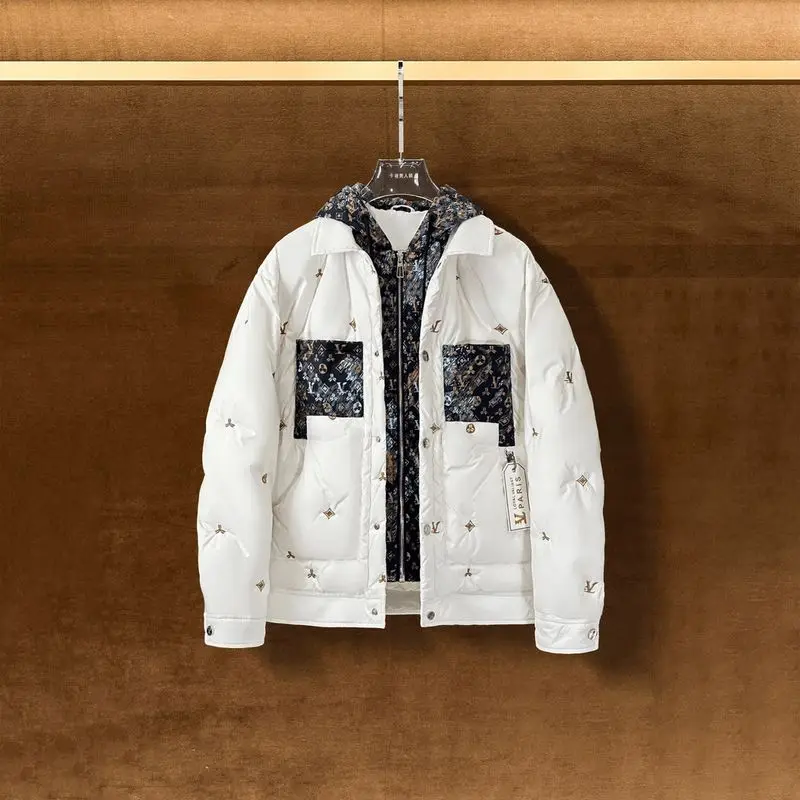 2025 White Duck Down Winter New Fashion Versatile Embroidered Logo Trendy Hooded Jacket