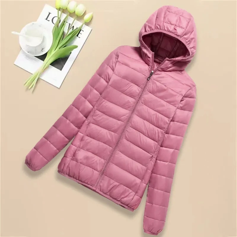 Leichte Daunen Baumwoll jacke Damen Kurz mantel 2023 Herbst/Winter neue Dame schlanke Kapuze Outwear warme Parkas weibliche Casual Tops