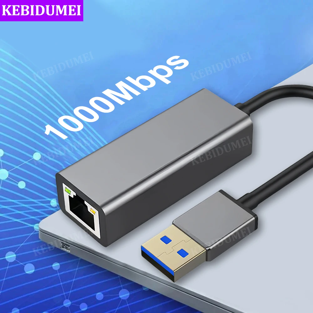 

1000Mbps USB 3.0 Wired Network Card Adapter USB/Type-C to RJ45 Converter Aluminum Gigabit Ethernet RJ45 For Laptop PC Notebook