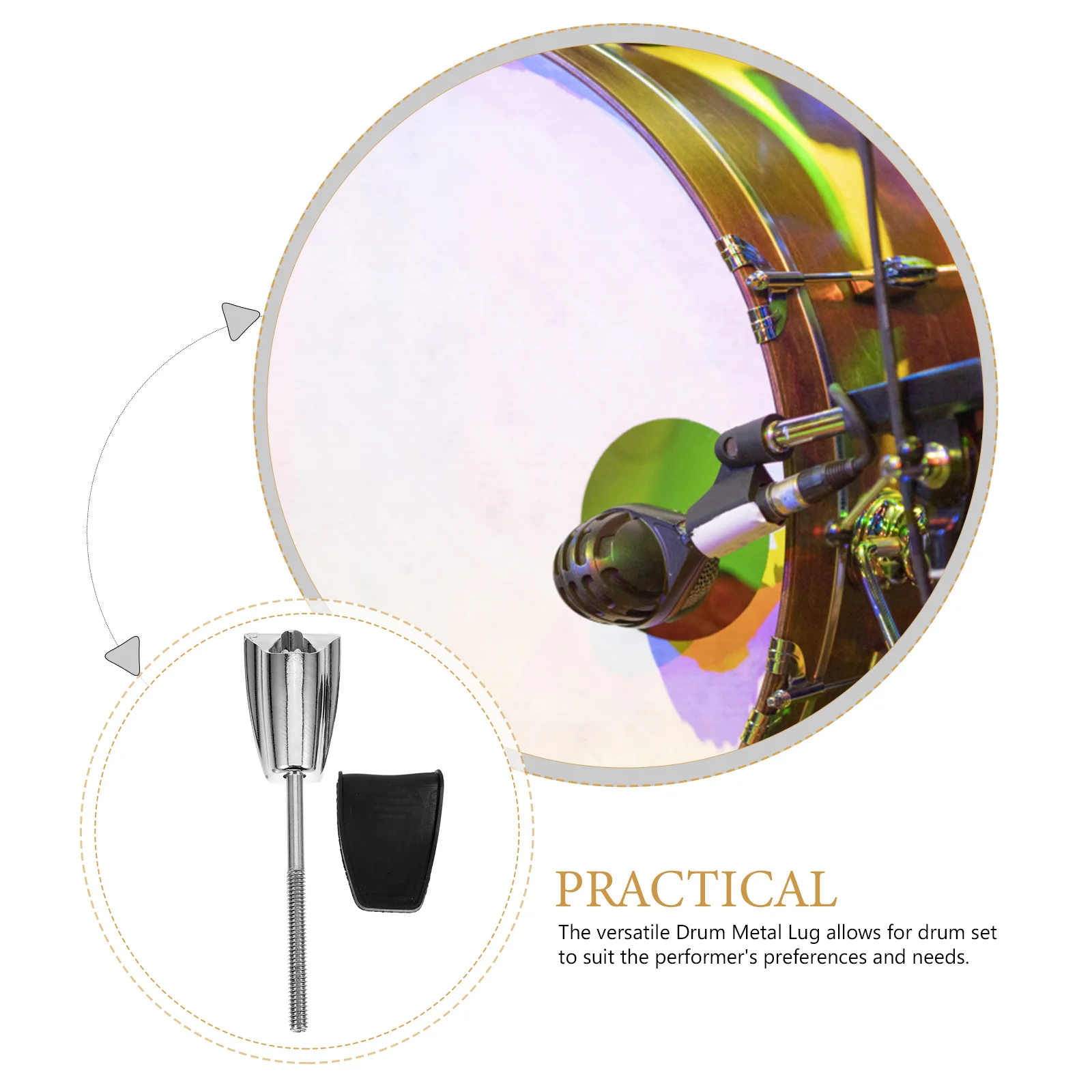 

Bass Drum Claw Hooks Durable Zinc Alloy Rubber Material Fine Workmanship Practical Design Lightweight Portable Drum Parts