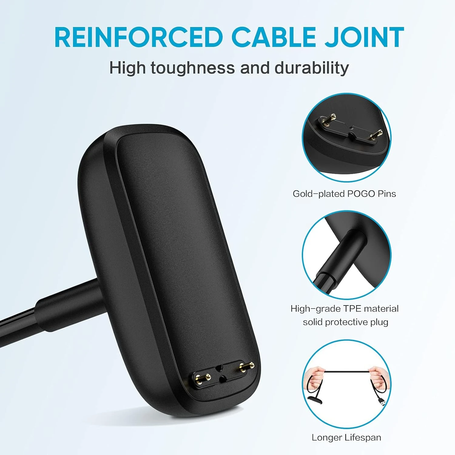 Reliable, Efficient High-Quality Luxe/Charge 5 Fitness Tracker Charger Cable - Durable Superior Replacement Charging Cable - Eco