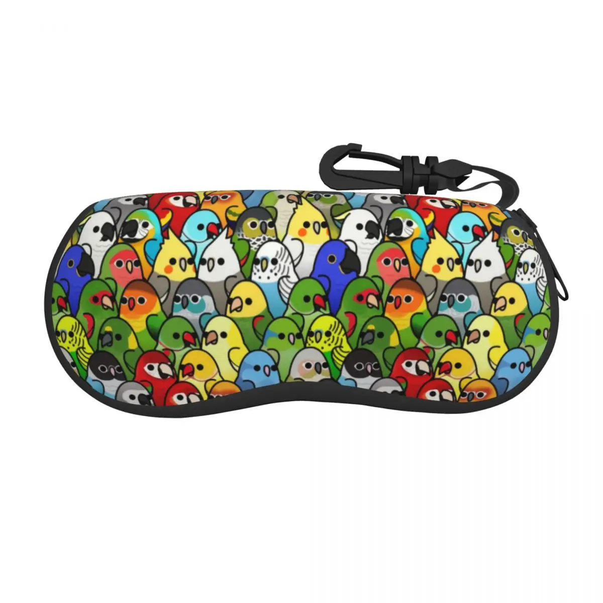 

Funny Parrot Birds Shell Eyeglasses Protector Cases Cute Sunglass Case Cockatiel Bird Glasses Bag