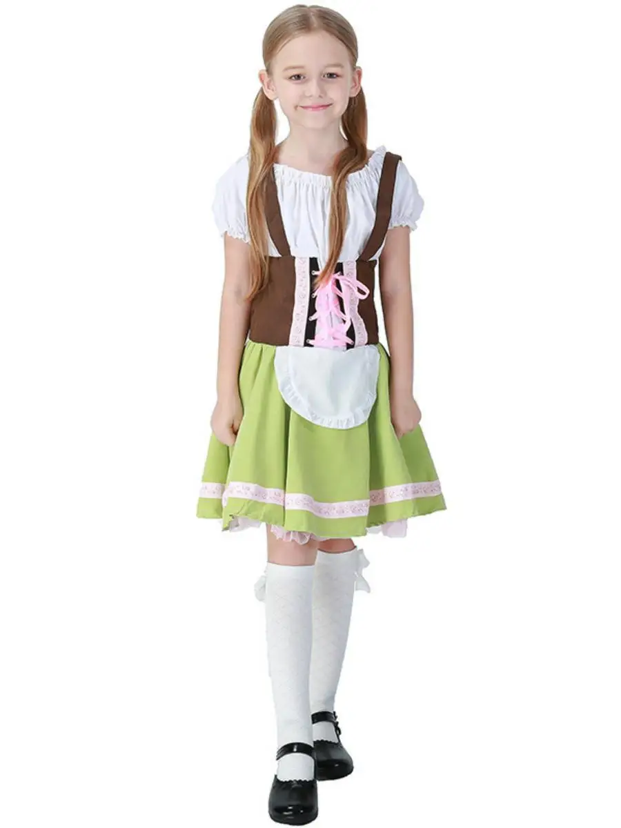 

New Halloween Beer Festival Costume Children's Maid Uniform Large Children Parent-Child Clothes Kindergarten Performance Clothes