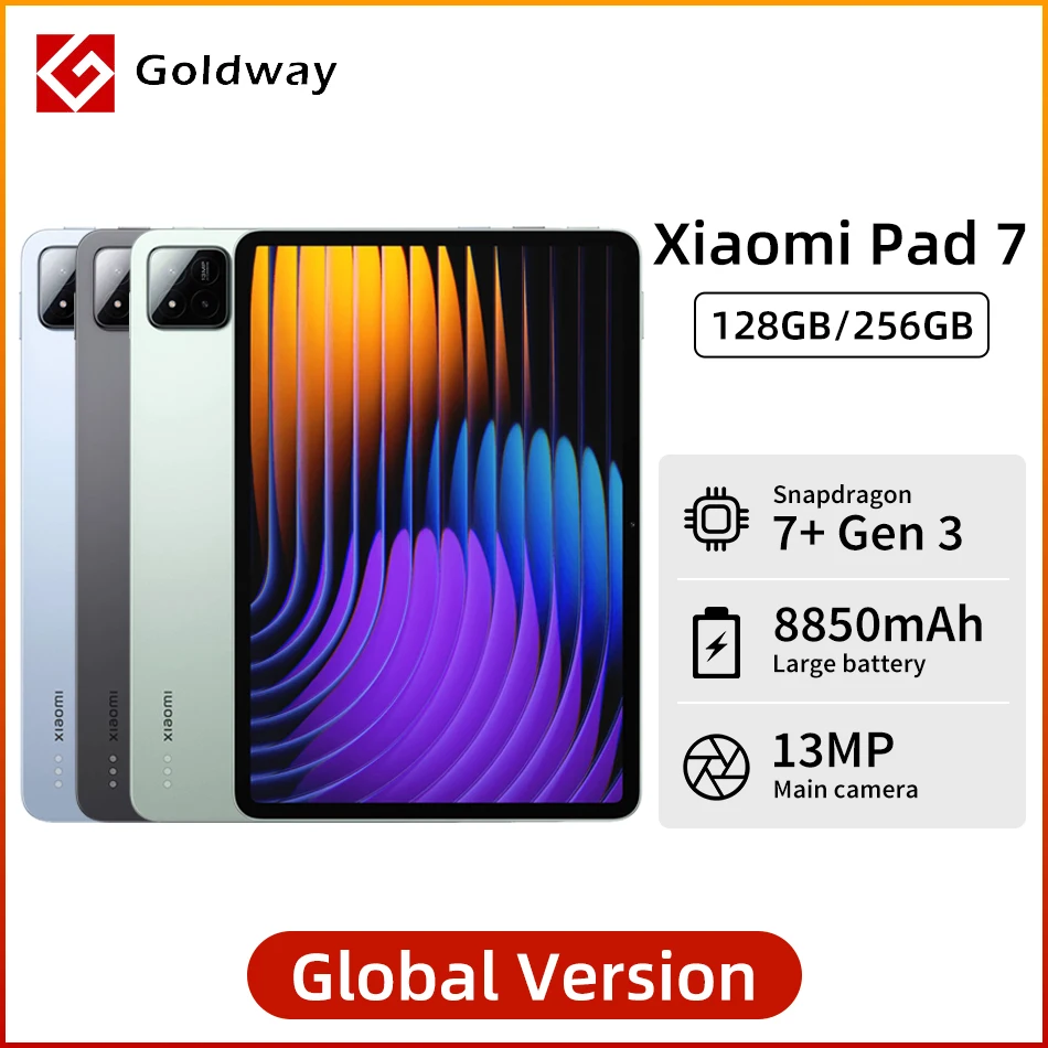 Xiaomi Pad 7 Глобальная версия 11,2 дюйма 3.2K 144 Гц дисплей Mi Планшеты Snapdragon 7 Gen 3 Восьмиядерный 8850 мАч 45 Вт Турбо Зарядка Xiaomi Pad 7 Глобальная версия 11,2 дюйма 3.2K 144 Гц дисплей Mi Планшеты Snapdragon 7 Gen 3 Восьмиядерный 8850 мАч 45 Вт Турбо Зарядка