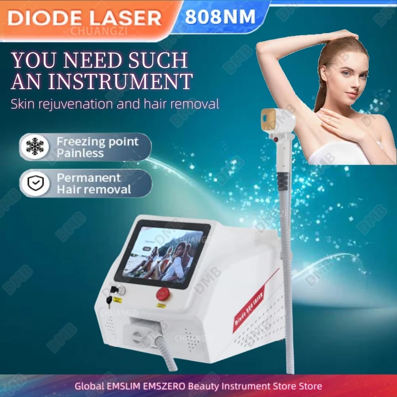 

2024 Professional Portable 808nm DiodeLaser Hair Removal Machine 3Wavelength 755 808 1064 For WholeBody Laser Epilator Salon