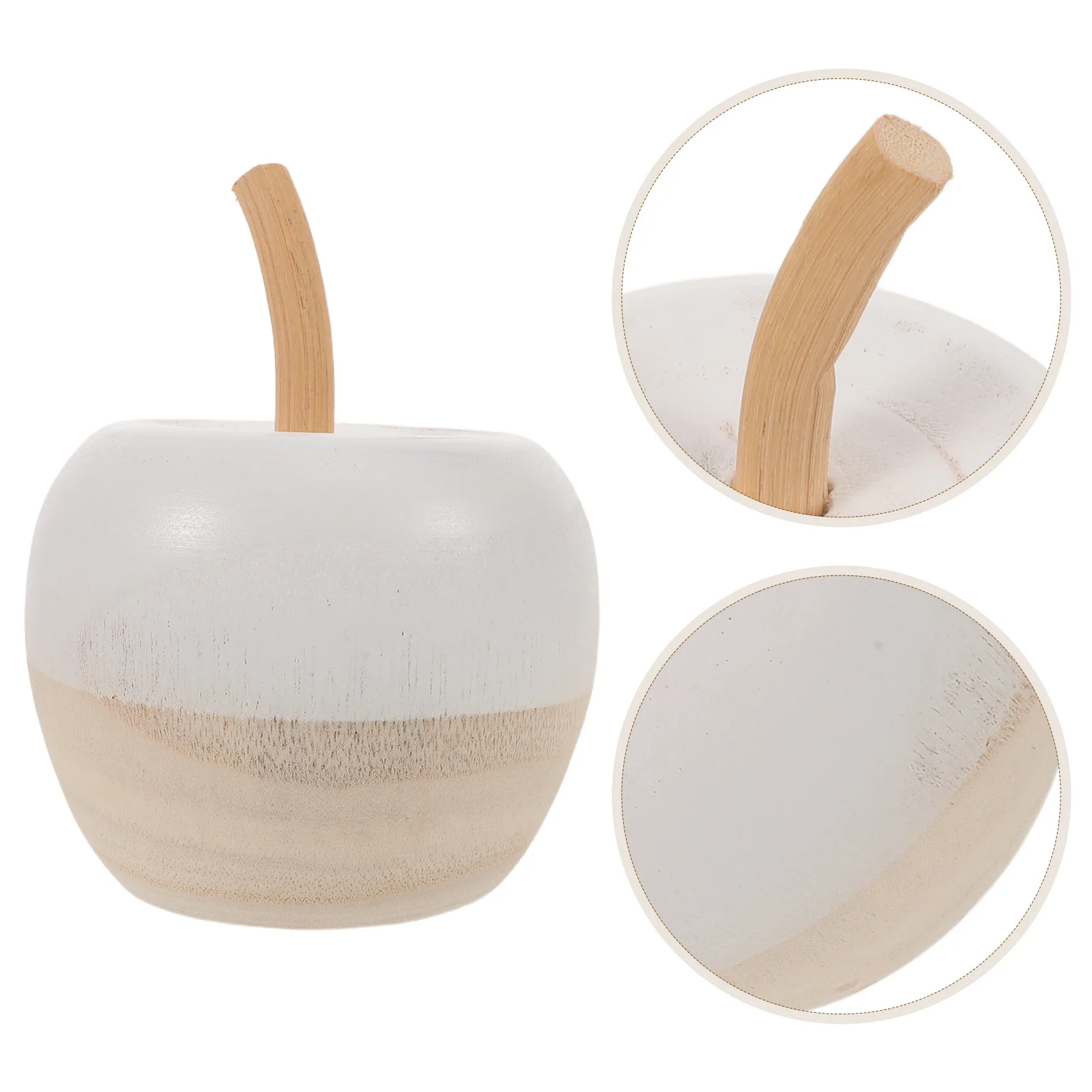 

Wooden Apple Decorative Realistic Faux Fruit For Kitchen Desk Home Office Decoration Artificial Fruit Ornament