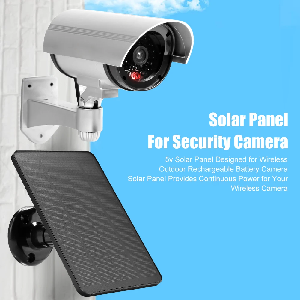 5V 10W Solar Panel Wall Mounting Monocrystalline Solar Charger Waterproof Security Surveillance Camera Monitor Power Bank