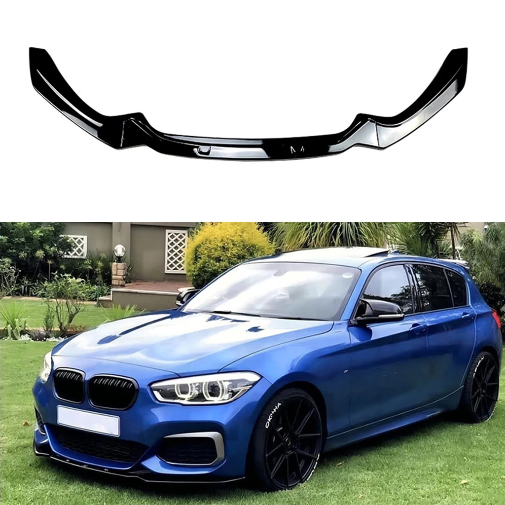 3 PCS Car Front Bumper Lip Splitter Spoile Spoiler For BMW 1 Series F20 F21 2015~2019 LCI 116i 118i 120i M135 M140i M-Pack Style