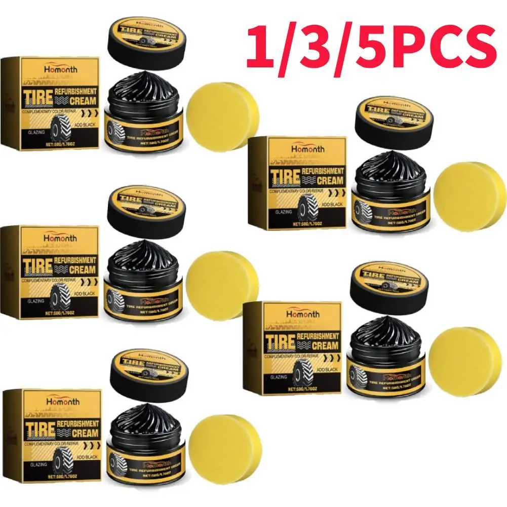 5/3/1PCS Tire Shine Coating Tyre Gloss Hydrophobic Sealant Wax Maintenance Long Cleaner Lasting Tire Agent Refurbishing