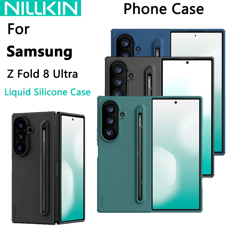 Original NILLKIN Liquid Silicone Case For Samsung Z Fold 8 Ultra Flex Pure Fold Scratch Proof Wear Resistant