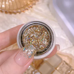 Flash Nail Polish Glue Broken Diamond Color Glue Bright Color Sequin Nail Glue Waterproof New Gel Polish