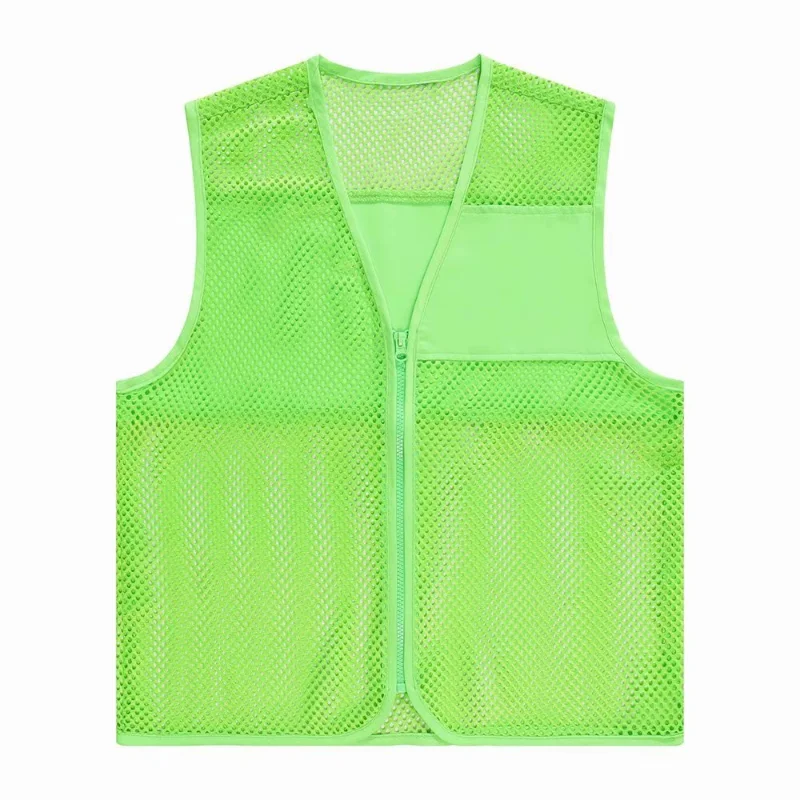 Custom Logo Mesh Vest Volunteer Men\'s and Women\'s Workwear Summer Breathable Reflective Strip Printed Text Advertising Clothing