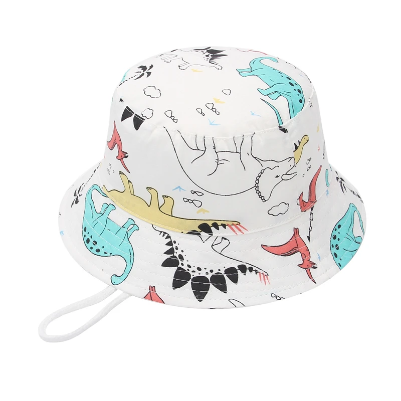 GEMVIE Cartoon Dinosaur Bucket Hat for Boys Girls Summer Toddler Sun Fisherman Hat Cap